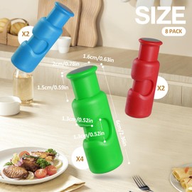 Geepen Squeeze Bread Bag Clips, 8 Pack Squeeze and Lock Bread Bag Clips Durable Plastic Bag Clips for Chips and Other Food Bags Kitchen Food Storage Snack Bread Seal Clips