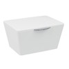 WENKO Brasil Storage Box with Lid, TPE, White, 19 x