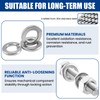 ZIUZI 150Pcs 18-8 Stainless Steel Spring Lock Washers Assortment Kit