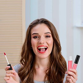 100 Tubos de Brillo de Labios Vacíos de 10 ml Botella de Contenedor de Bálsamo Labial Recargable Mini Claro Envase de Plástico con Varilla e Inserciones de Goma Carga Dividida de Viaje DIY Maquillaje