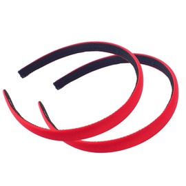 Topkids Accessories 1.5 cm Headband for Girls and Women, Hair Accessories for Girls, Hair Bands for Women, Hair Bobbles for Adults Women, Girls Headbands, Hair Bands Women (2 Pieces Red)