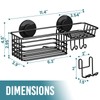 TAILI Shower Caddy Suction Cup with Hooks and Soap holder,