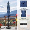 Simple Deluxe 7.5ft Patio Umbrella Outdoor Market Umbrella with Push