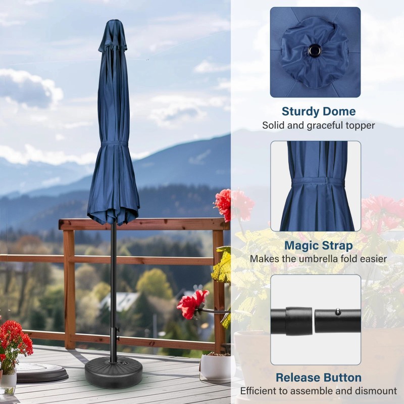 Simple Deluxe 7.5ft Patio Umbrella Outdoor Market Umbrella with Push