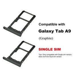 2 PCS for Galaxy Tab A9 8.7 2023 Single SIM Card Tray Replacement, Single SIM Card Slot Holder Compatible with Galaxy Tab A9 8.7 2023 (Graphite)