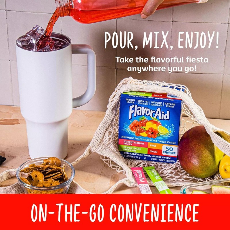 Flavor Aid Aguas Frescas Singles To Go Variety Pack, Powdered