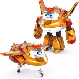 Auldey Super Wings 5" Transforming Golden Boy Airplane Toys, Vehicle Action Figure, Sup