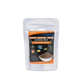 capuca Brine Shrimp Eggs Fish Food - Sea Monkey Eggs 90% Hatch Rate Aquatic Foods for Freshwater & Saltwater Fish, Shrimp, Fry (0.7oz)