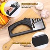 LSXKAMIX 4-in-1Manual Knife Sharpener Suitable for kitchen knives, fruit knives,