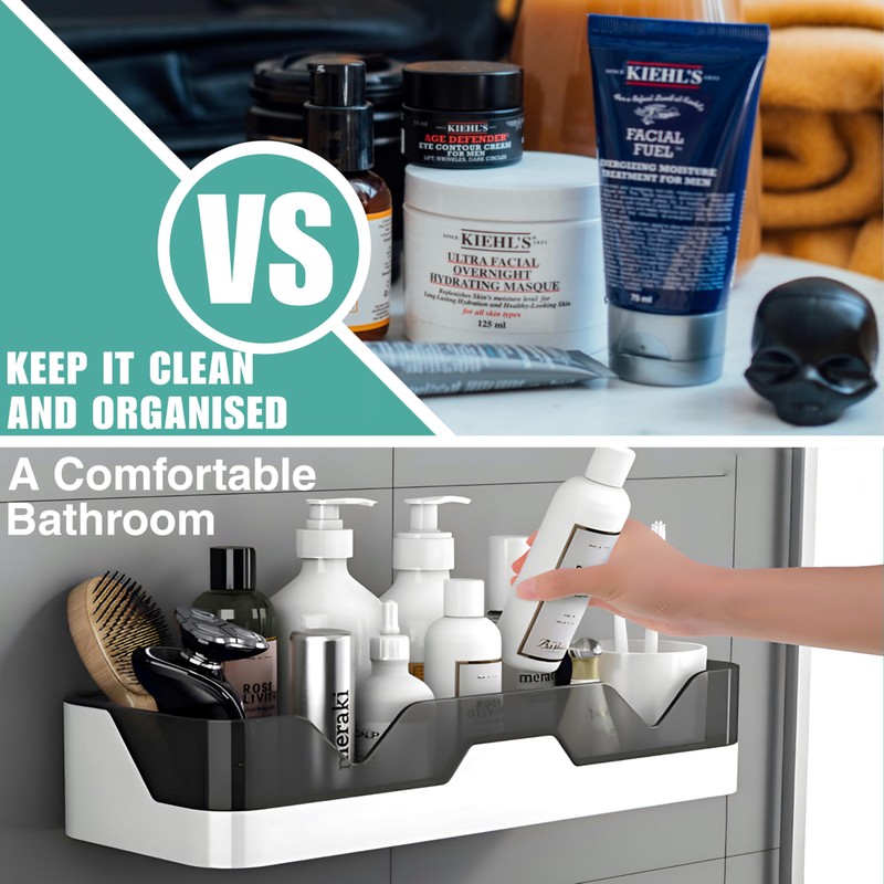 Havenry 2-Piece Shower Caddy - Plastic Bathroom Organiser/Shower Shelf -