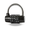 Wordlock PL-004-BK 01336000854 Combination Padlock, 1 Pack, Black