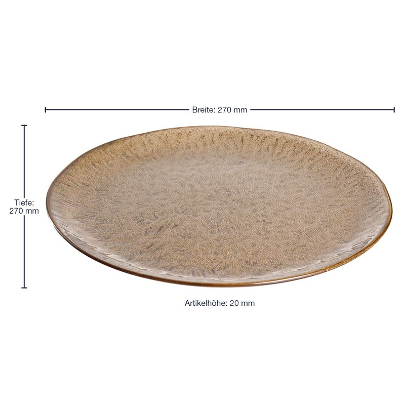 Leonardo Matera 018537 Ceramic Plate, Dishwasher-Safe Dinner Plate with Glaze,