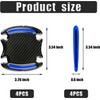 8PC Universal Car Door Edge Guards with Reflective Strip, Carbon