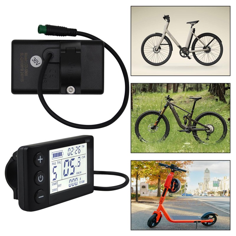 Electric Bicycle S866 LCD Display, Electric E Bike Display Meter