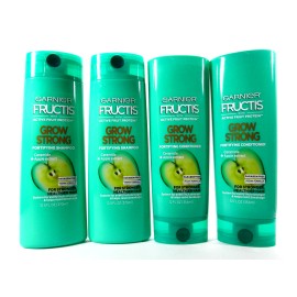 Garnier 4 Garnier Fructis Grow Strong Fortifying 2 Shampoos 12.5oz & 2 Conditioners 12oz