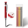 Amabro Mechanical Carpenter's Pencils with Integrated Sharpener, Solid Woodworking Pencils