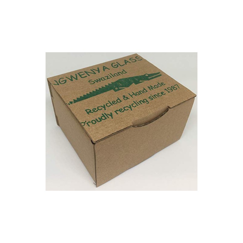 Small Handmade Recycled Glass Angel Figurine by Ngwenya Glass UK