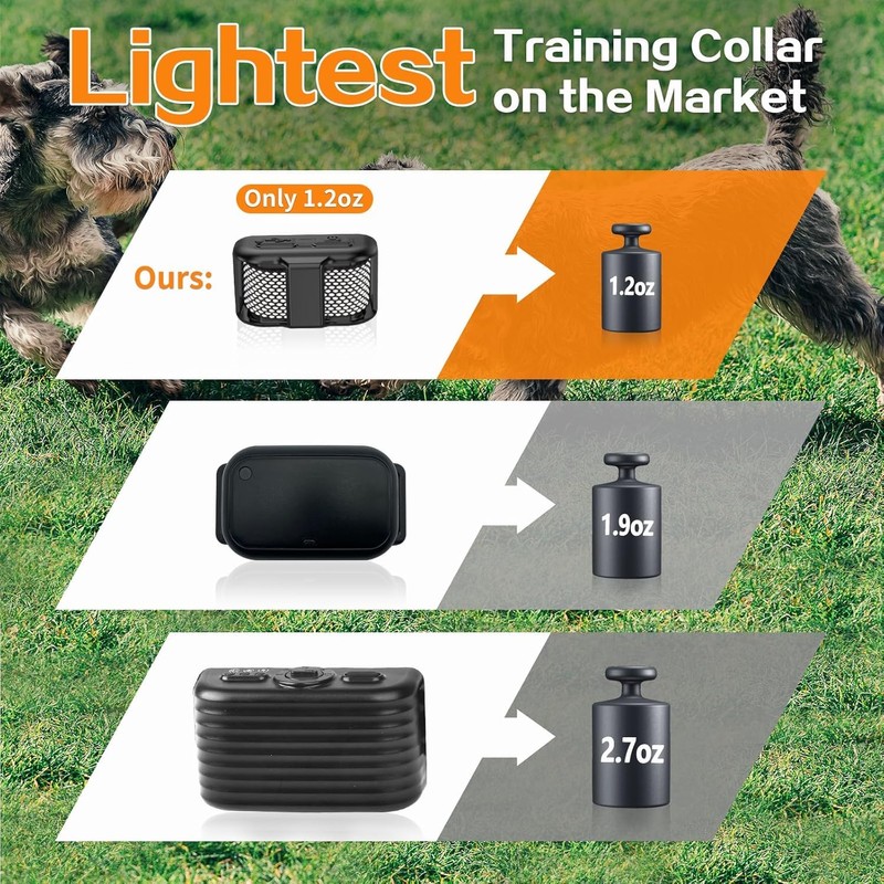 Tiniest Dog Shock Collar for 2 Dogs, Lightest Dog Training