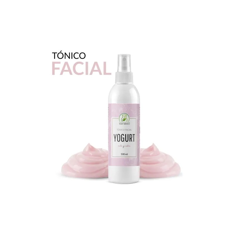 Tónico Facial de Yogurt 500 ml Hipoalergénico Sin Parabenos