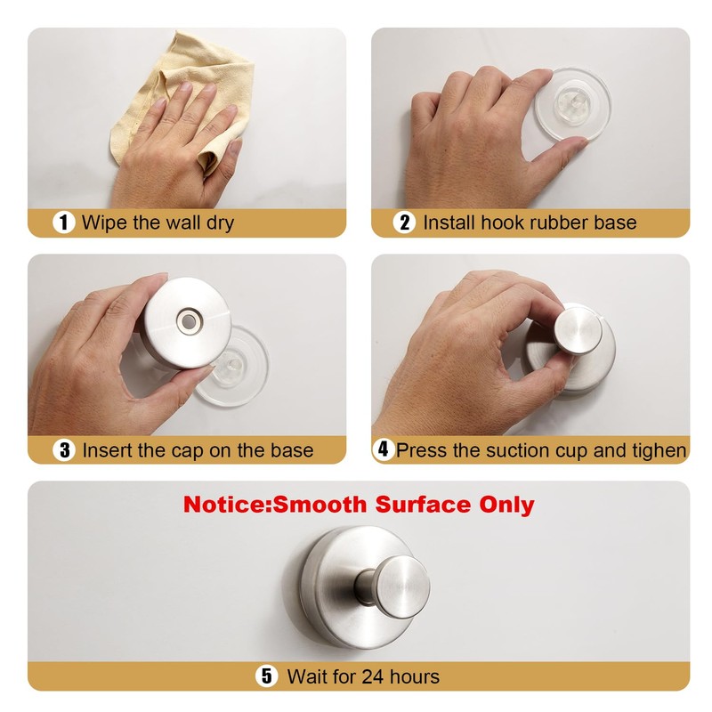 Suction Cup Hooks for Hanging, Shower Hooks, Bathroom Shower for