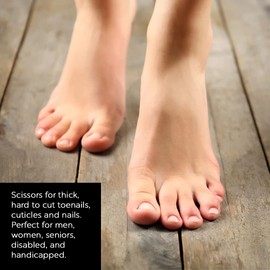 DreamCut Long Handled Toenail Scissors - Stainless Steel