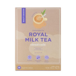 Collagen Infused Royal Milk Tea Instant Tea Powder - Probiotics for Digestive Health, Multivitamin, & Marine Collagen Powder (10 Sachets)
