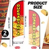 FuWeave 2 Pcs Quesabirria Advertising Swooper Flag Banner 8.2ft Feather