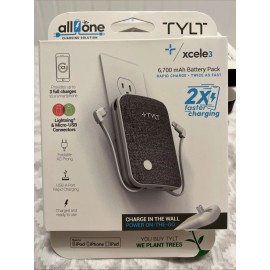 TYLT Tilt xcele3 Portable Charger With Adapters