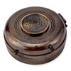 NKlaus Compass with Clock Antique Brass 8 cm Pocket Compass