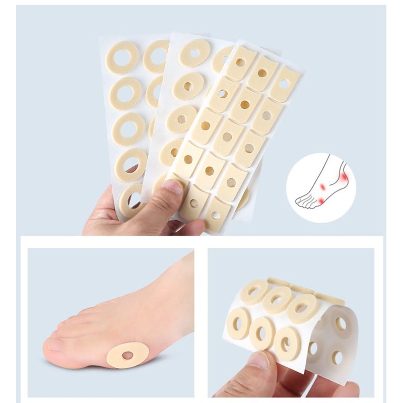 Natiform 75 Pcs Protective Toe Quill Eye Circle Anti-Friction Pad