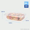 Karat 24oz - 200 ct PET Clamshell Square Deli Containers