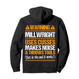 Millwright Industrial Mechanic Throws Tools Millwright Pullover Hoodie