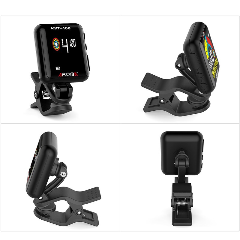 AROMA AMT-100 2 in 1 Rechargeable Rotatable Clip-on Electronic Tuner