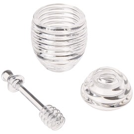 Fox Run Jar and Dipper Honey, 3.5 x 3.5 x 5.75 inches, Clear