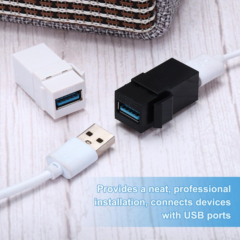MECCANIXITY USB C Key-Stone Jack Inserts, Type-C Female to Female