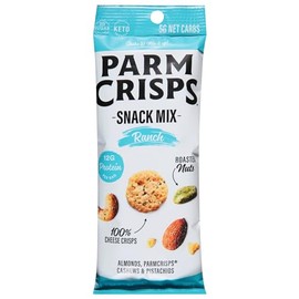 ParmCrisps Snack Mix – Ranch Cheese Parm Crisps and Nuts Snack, Made Simply with 100% Cheese Crisps, Almonds, Cashews, and Pistachios | Healthy High-Protein On-the-Go Snack, Low Carb, Gluten Free, Low Sugar | 1.5 oz (Pack of 6)
