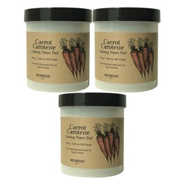 Skinfood Carrot Carotene Calming Water Pads 60 Sheets x 3 Packs / Circle / 스킨푸드 캐롯 카로틴 카밍 워터 패드 60매 3개  써클