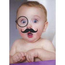 Portal Baby With Monocle Funny/Humorous Birthday Card
