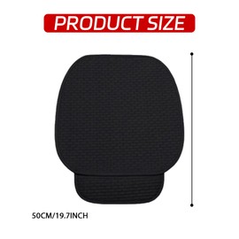 HHZL 2PCS Car Seat Cushion Covers, Car Seat Cover Pad Front Bottom Protector Mat with Storage Pocket, Breathable Comfortable Auto Front Cushion Pad Mat for Most Vehicle and Office Accessories(Black)