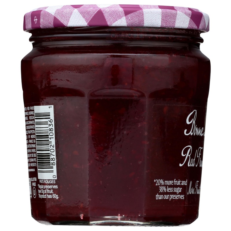 BONNE MAMAN More Fruit, Less Sugar Red Fruit Spread, 11.8