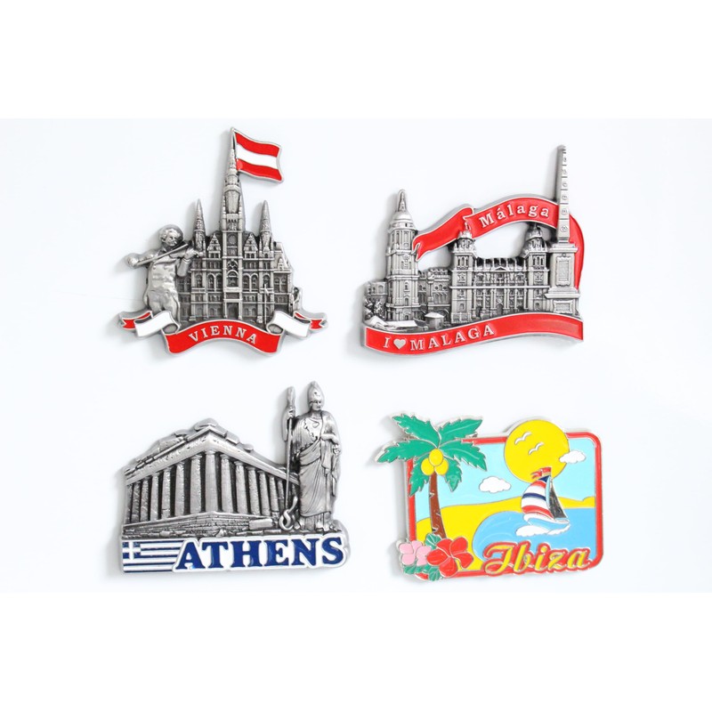 Athens (Greece) - 3D Metal Fridge Magnet for Kitchen Refrigerator