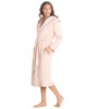 Style It Up Ladies Womens Plush Velour Contast Robe Luxury