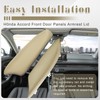 1 Pair Beige PU Leather Door Panel Armrest Cover for