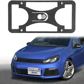 No Drill Front License Plate Bracket Mount Kit Compatible with Volkswagen GTI/Golf R 2015-2017 | Installs in Seconds，Front Bumper License Plate Mounting Kit