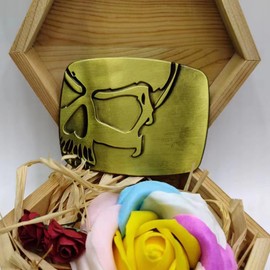 NCERYE Cowboy Belt Buckle, Western Belt Buckle for Men, Cool Cowgirl Belt Buckles, Men’s Country Rodeo Belt Buckle (Antique Brass Skull)