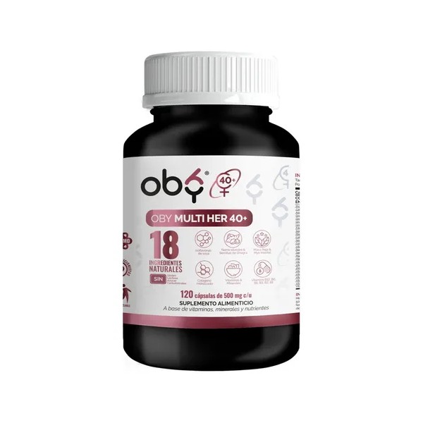 Vitaminas Mujer +40 Años, 120 caps - Isoflavonas de Soya,