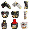 Golf Headcover Putter Cover Pin Mallet Fit Scotty Cameron Spider Putter Odyssey Magnetic Closure Playing Cards Embroidery (Mallet, Black)