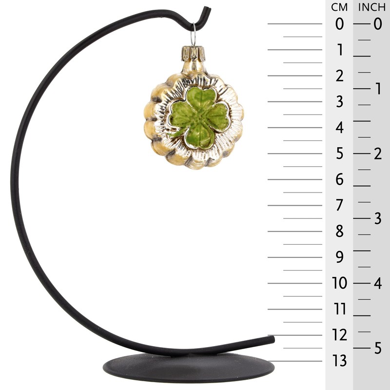 MAROLIN Glass Miniature Lucky Clover Patinated