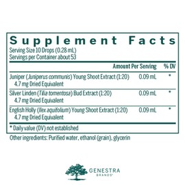Genestra Brands Genestra Brands SPM-gen | Juniper, Silver Linden, and English Holly Herbal Supplement | 0.5 fl. oz.