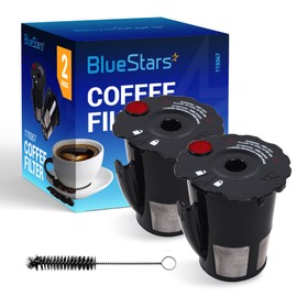 BlueStars 2 Pack 119367 Reusable Coffee Keurig Filter Replacement Part for Keurig K Cups 2.0 Series